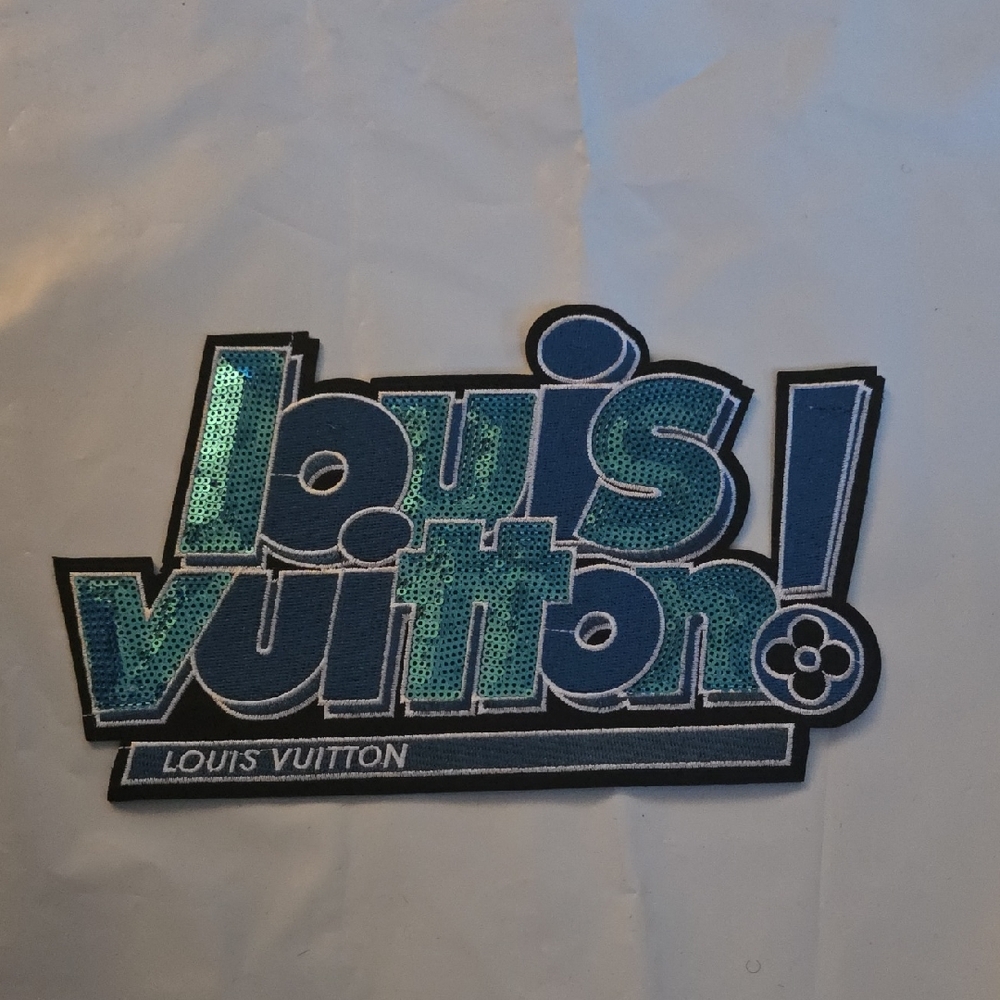 Louis Vuitton Teal and Black Wall Art Patch
